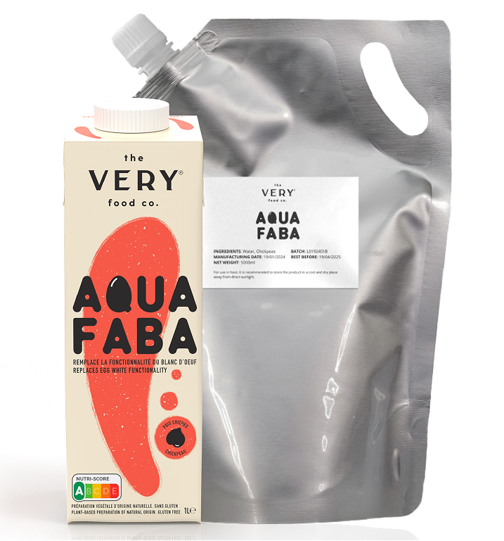 Aquafaba liquis supplier : packs for individual use and bulk professional kitchens